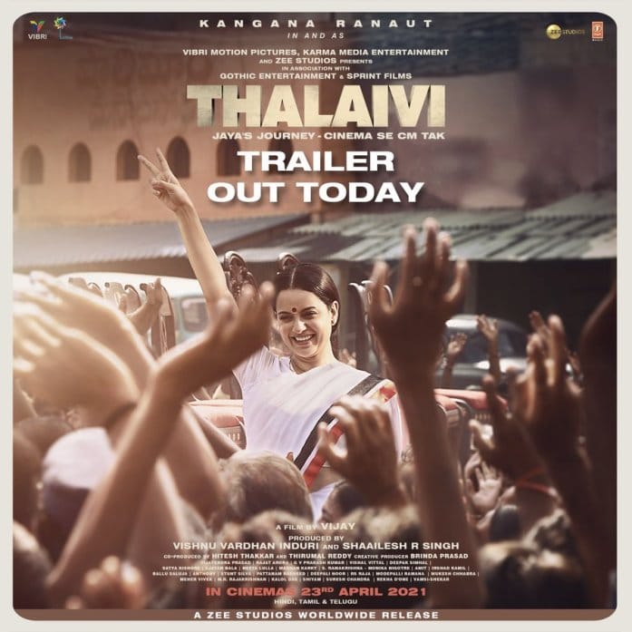 KanganaRanaut Thalaivi TrailerReleasedToday